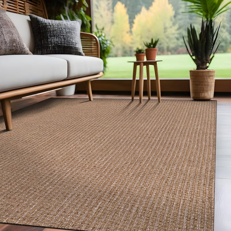 Beverly Rug Easy Clean Non Shedding Jute Rug - 8X10 - Natural