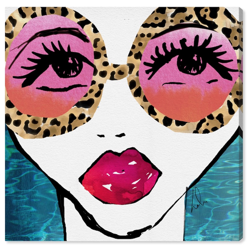 Wynwood Studio Canvas Fashion and Glam Ready For The Water CUSTOM Pink and Modern & Contemporary Wall Art Canvas Print