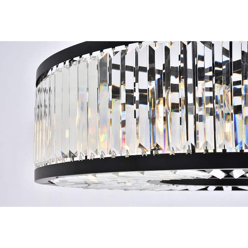 Royce Edge 10-Light Matte Black Chandelier