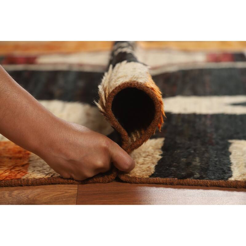 Tribal Geometric Moroccan Oriental Area Rug Handmade Wool Carpet - 6'9" x 9'10"