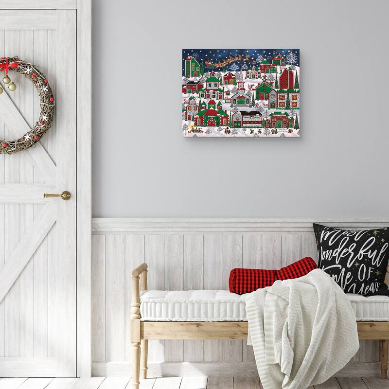 Santas on His Way by Medana Gabbard Canvas Art Print Canvas Art Print