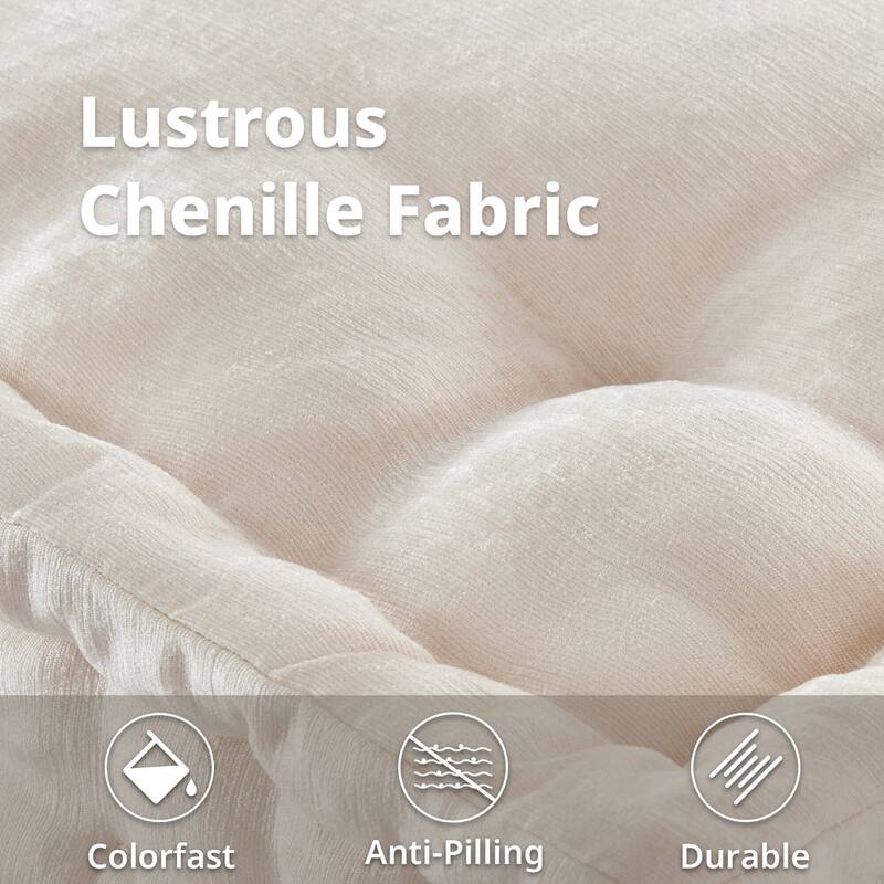 Intelligent Design Azza Poly Chenille Square Floor Pillow Cushion