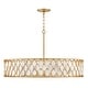 preview thumbnail 1 of 4, Fredrick Ramond FR41506 Estie 8 Light 38" Wide Drum Chandelier Piastra Gold