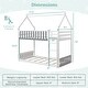 preview thumbnail 4 of 20, Twin Over Twin Bunk Bed with Fence and Ladder for Kids