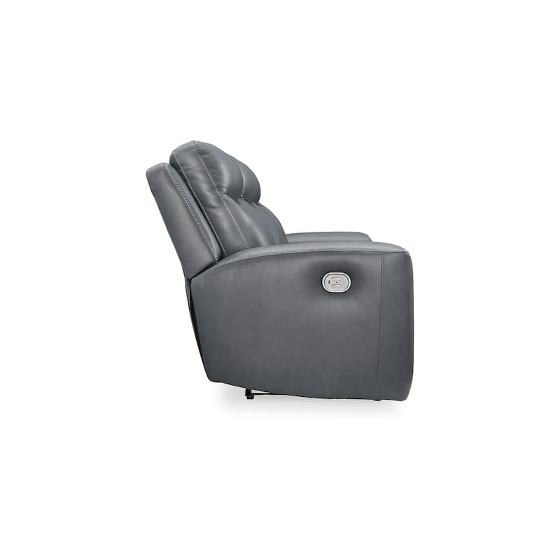 Signature Design by Ashley Mindanao Steel Power Reclining Sofa - 89"W x 42"D x 43"H