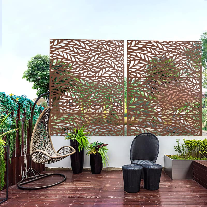Privacy Screen Free Standing Stream Leaf