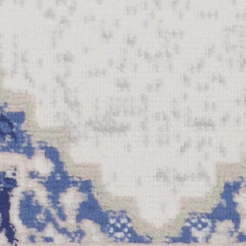 Fove Power Loomed Abstract Floral Traditional Stain Resistant Area Rug By HomeRoots - 72' X '24' X '0.39