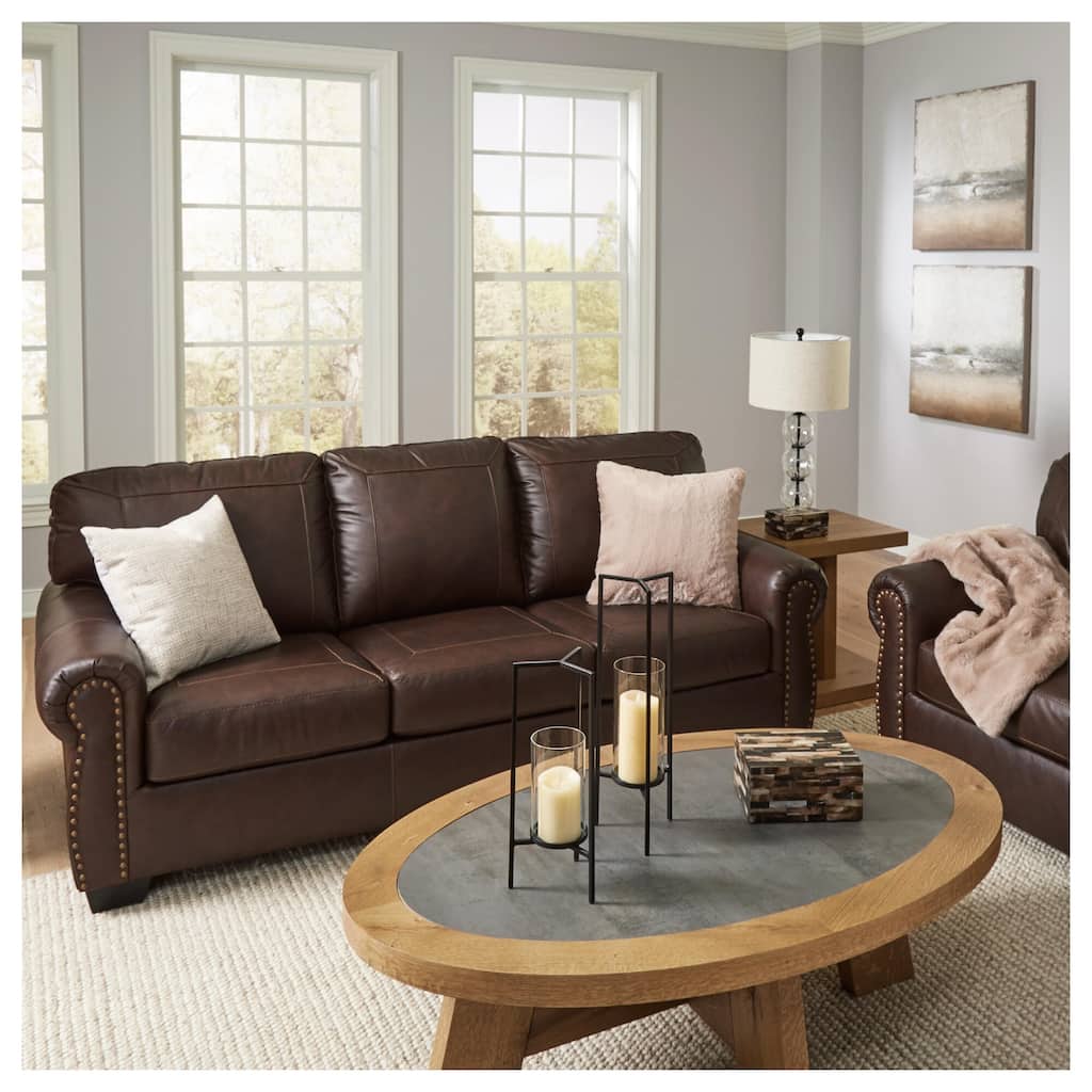 Signature Design by Ashley Colleton Dark Brown Sofa - 92"W x 40"D x 39"H