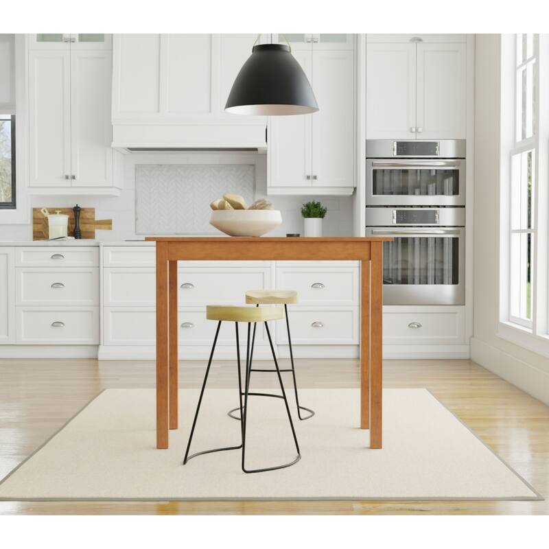 Rectangular Rubberwood Pub Bar Table - 42" - Walnut Brown