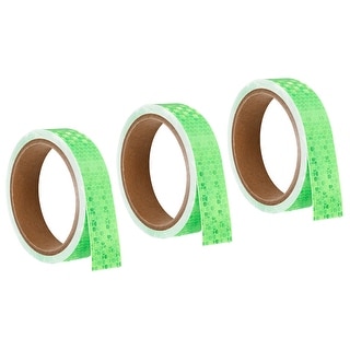 Reflective Tape, 3 Roll 15 Ft x 1-inch Safety Tape Reflector, Green ...