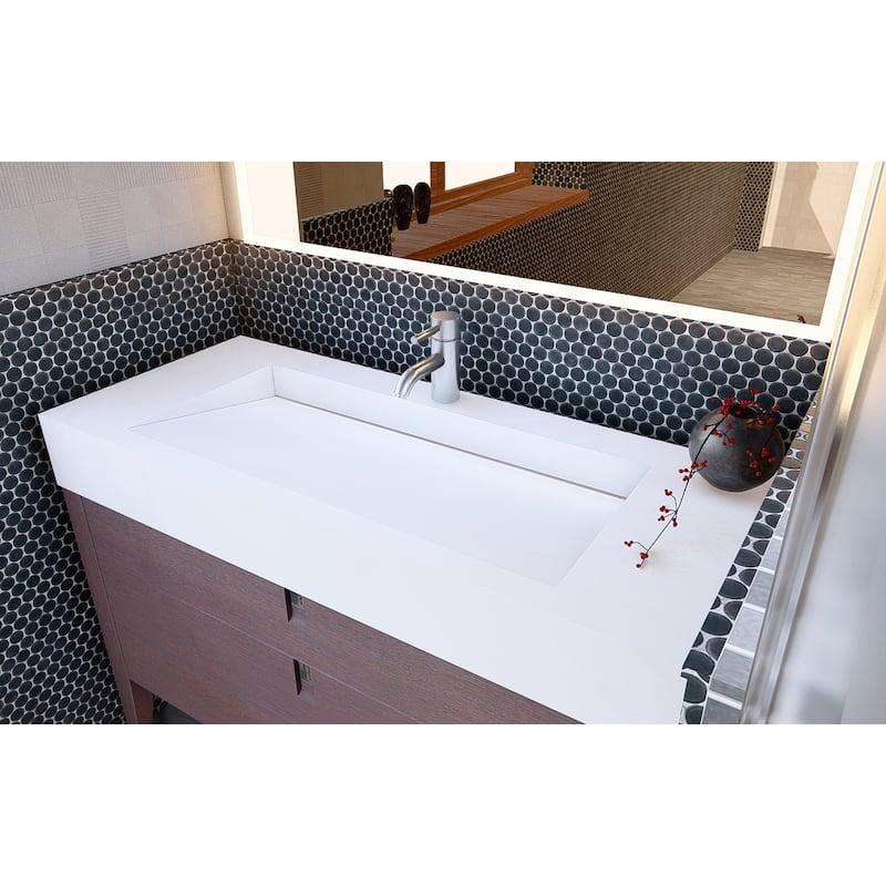 Audrey 36" - 72" Solid Surface Bathroom Vanity Top