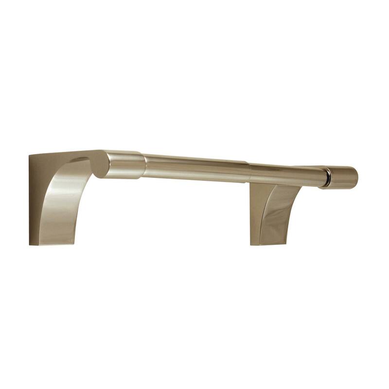Alno Luna 6-1/4 Inch Modern Designer Double Post Toilet Paper Holder - Polished Nickel