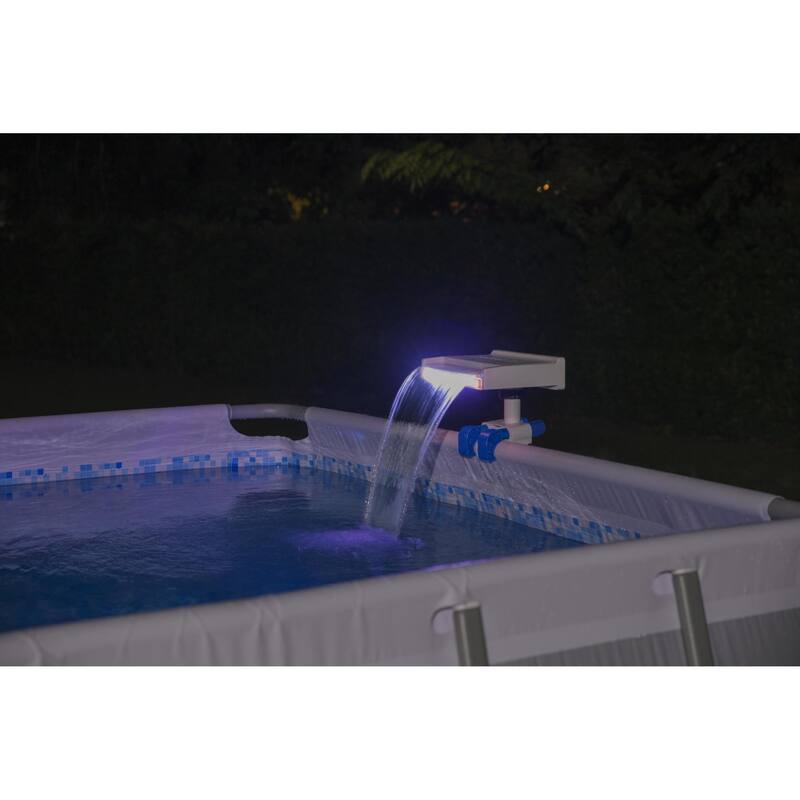 Bestway Above Ground Swimming Pool 7 Colored LED Relaxing Waterfall Cascade - 4.47