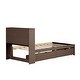 preview thumbnail 11 of 13, Modern Twin Bed Frame with Bookcase Headboard, Built-in USB Port, and 2 Storage Drawers