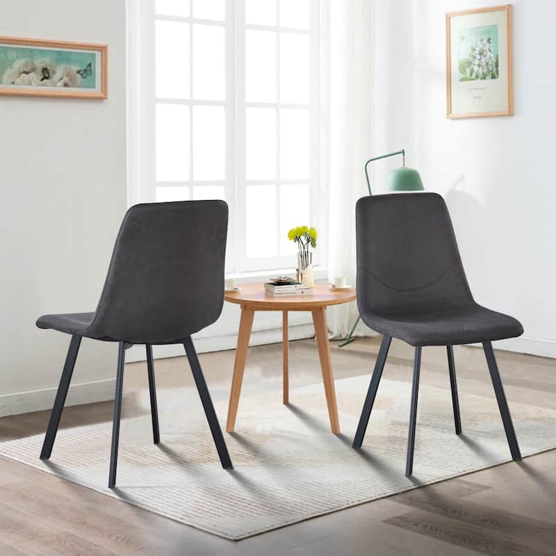Dining Chairs Set of 2, Mid Century Modern Metel Legs for Indoor Kitchen & Dining Room Chairs Comfortable Chairs