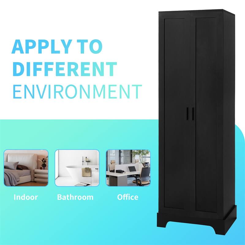 Storage Cabinet with Two Doors for Bathroom,Office,Adjustable Shelf