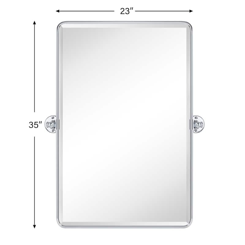TEHOME Woodvale Rectangle Vertical Metal Wall Mirrors