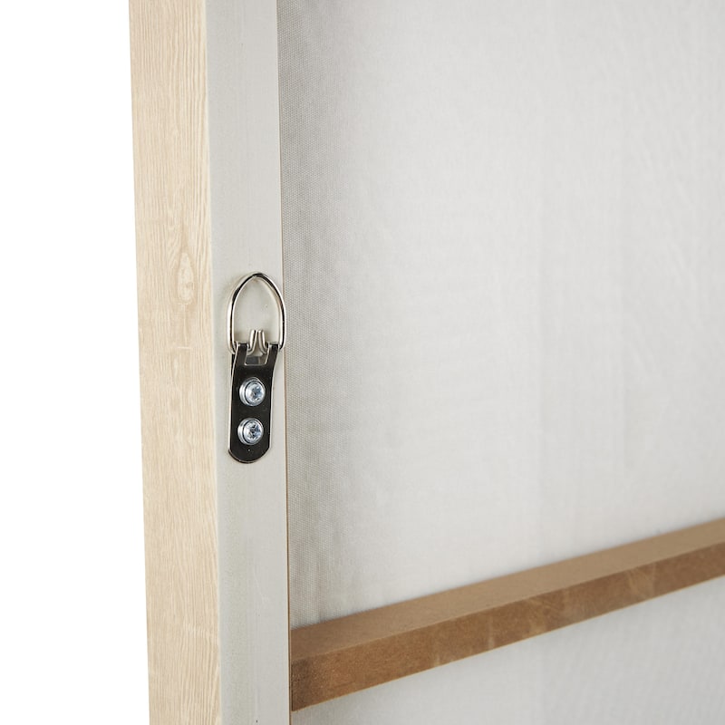 Wooden Abstract Textured Living Room Wall Decor with Wooden Frame and Black Distressing - Gray - Roche River Decor