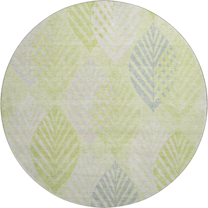 Premium Washable Super Soft Farmhouse Leaves Mayfield Rug