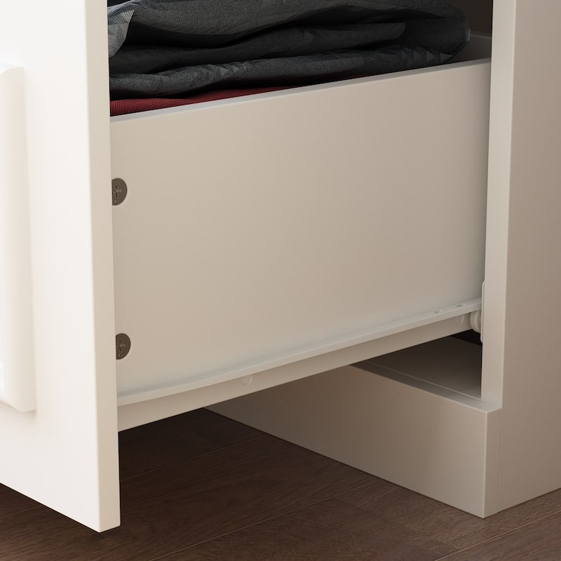 74.8"H Large Modular Wardrobe Cloest Armoire Cabinet Glass Door