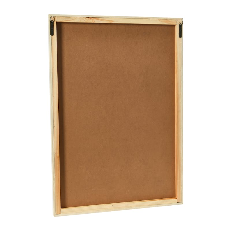 Floral Prints with Solid Wood Frame, Set of 2 - Multi-Color