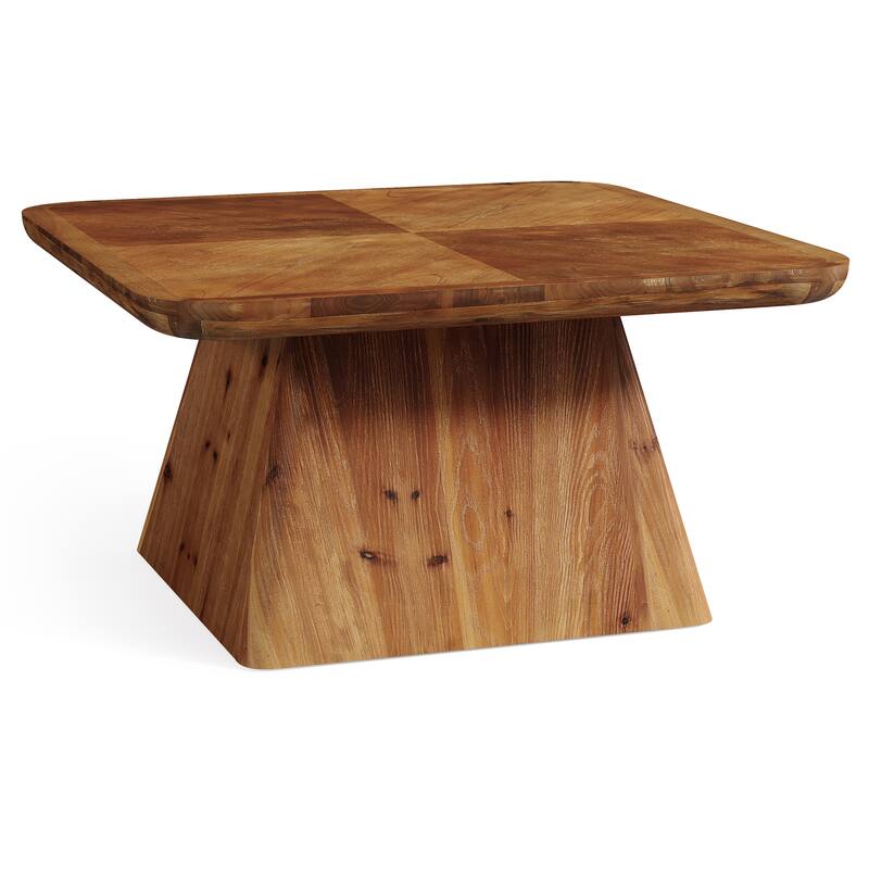 Solid Wood Square Coffee Table, Living Room Center Cocktail Accent Table