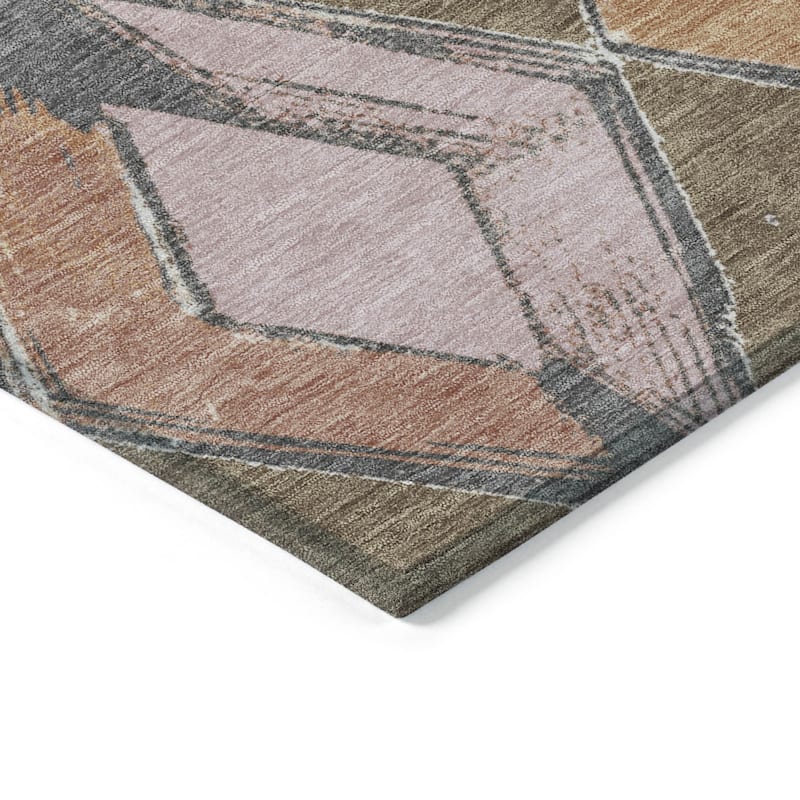 HomeRoots Geometric Transitional Rectangle Outdoor Rug
