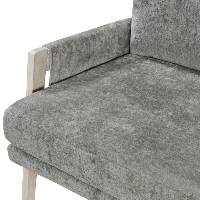 Willia 31.5" Chenille Accent Chair - Light Brownish-Gray Finish Frame