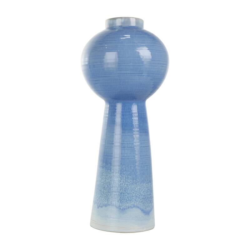 Ceramic Bubble Inspired Ombre Decorative Vase with Unique Texturing - Blue - Roche River Decor