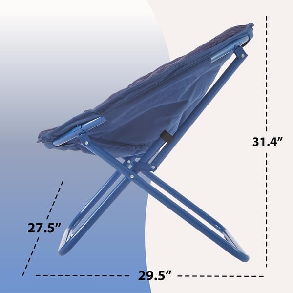 dimension image slide 0 of 2, Urban Lifestyle Quilted Folding Saucer Chair