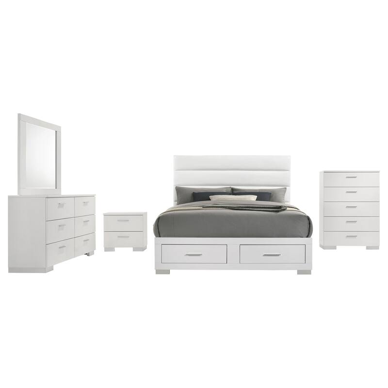 Felicity Platform Bedroom Set White
