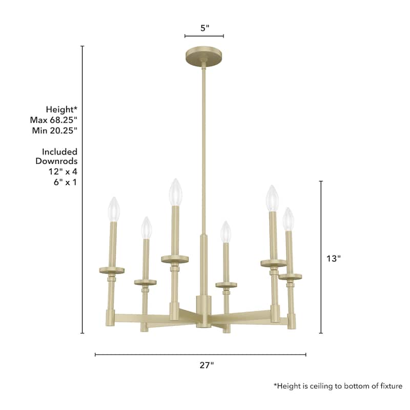 Hunter Briargrove Candle Chandelier - Entry, Dining Room - Glam, Transitional, Modern