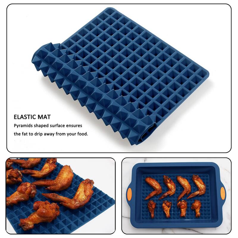 8 in 1 Silicone Baking Set - 6 Silicone Molds - 2 Silicone Baking Mat, Nonstick Cookie Sheet, Cake Muffin Bread Pan