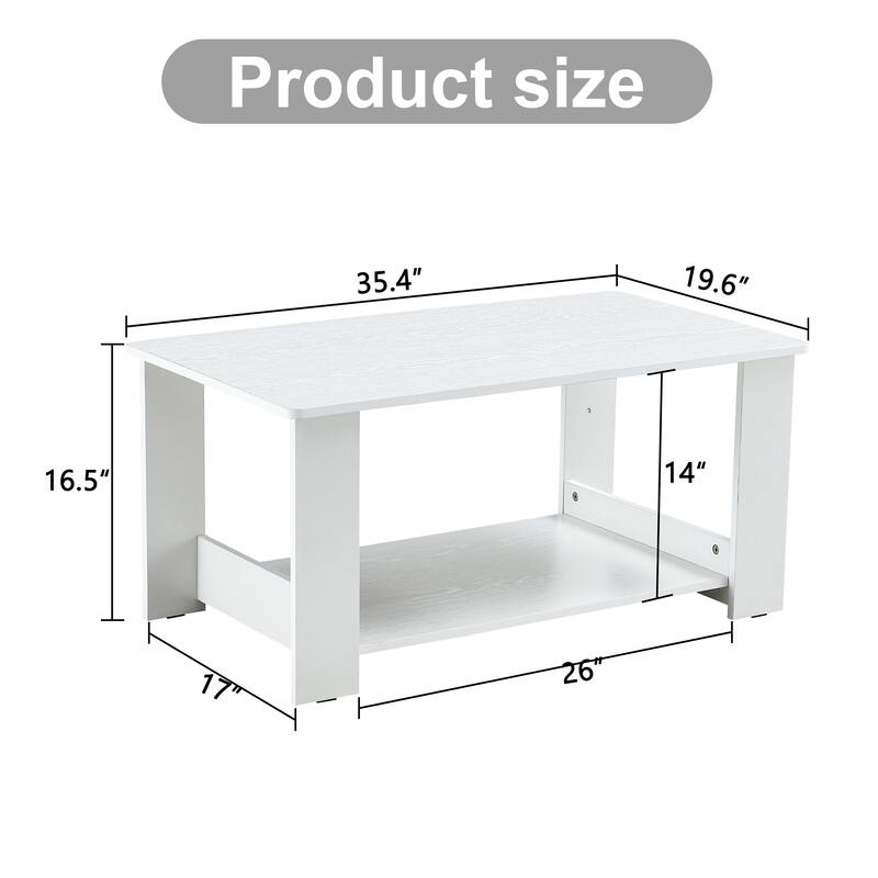 Modern and practical walnut textured coffee tables. The double layered coffee table is made of MDF material