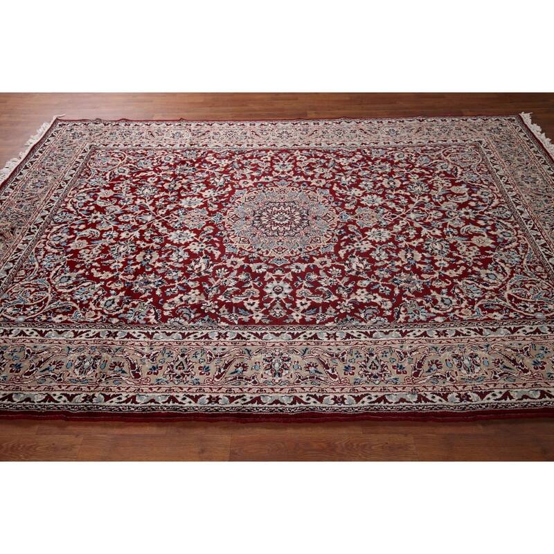 Traditional Floral Mashad Turkish Area Rug Machine Made Carpet - 6'6" x 9'7"