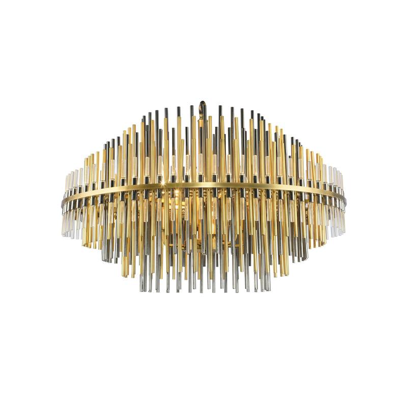 Gold Metal Ceiling Fixture With Pearl Black Hardware - Pearl Black