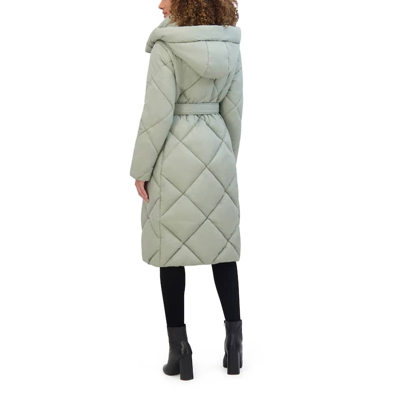 Kenneth Cole Women's Quilted Long Puffer Coat