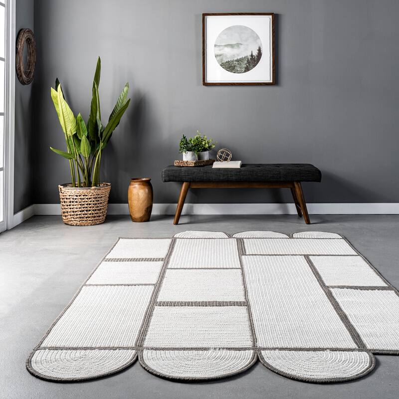 Nuloom Jolynn Modern Braided Shapes Indoor/Outdoor Area Rug