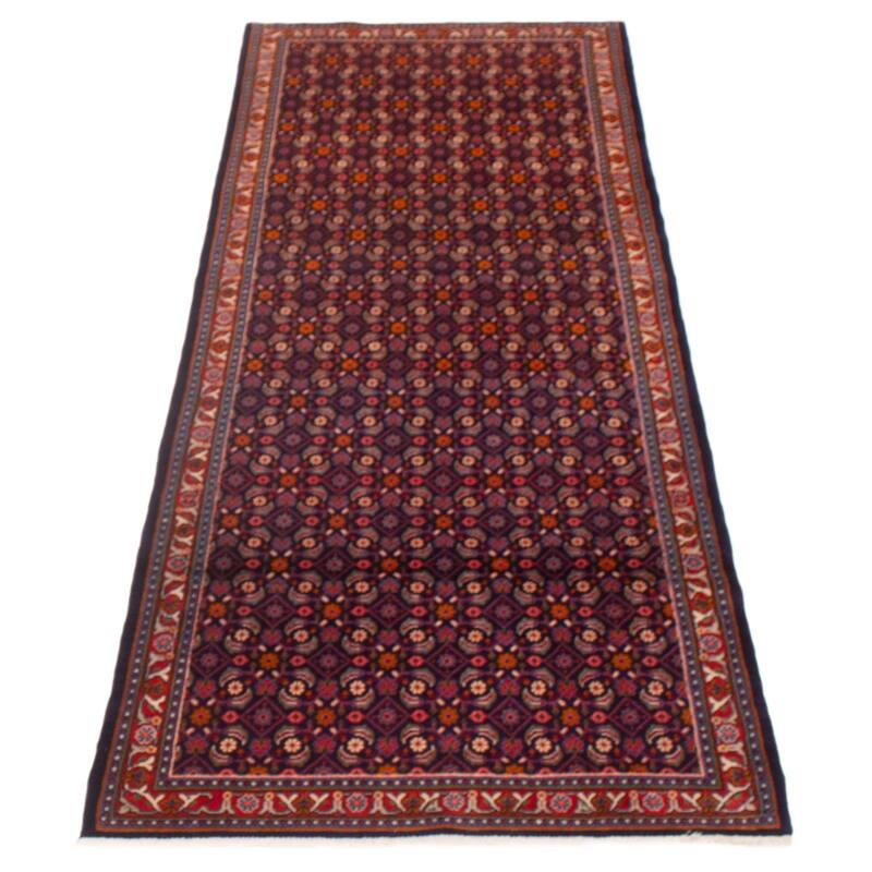 ECARPETGALLERY Hand-knotted Andelz Navy Wool Rug - 3'5 x 10'2