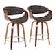 Option Charcoal Fabric/Walnut Wood/Chrome Metal