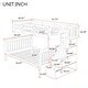 preview thumbnail 8 of 11, Modern Style Bunk Bed with Guardrials, Storage Staircase, Maximized Space, Twin over Full, White