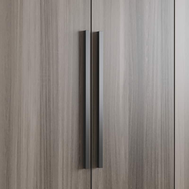 70.9"H x 63"W Kerrogee Wardrobe Airmories 4 Doors Hanging Rod White