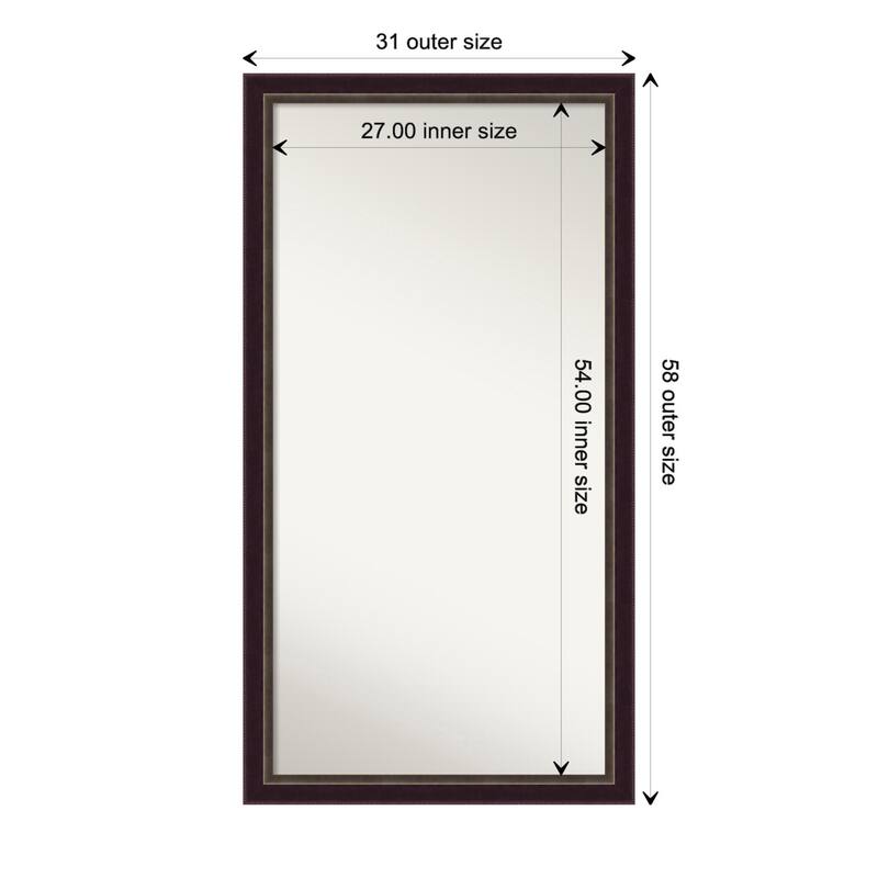 Oversized Wall Mirror Choose Your Custom Size - Signore Bronze Frame