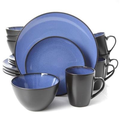 Gibson 94826.16 Gh Soho Lounge Round Blue 16Pc Dinnerware Set