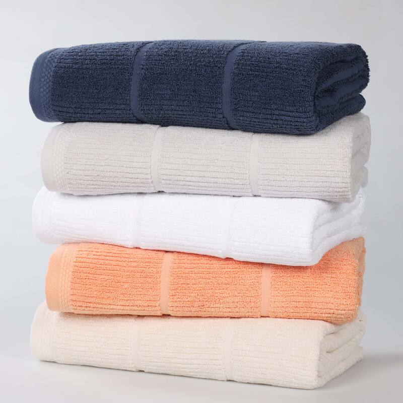 Superior Milo Smart Twist Viscose Cotton Blend Bath Towels, Set of 2