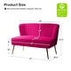 preview thumbnail 28 of 114, HULALA HOME Monica Modern Velvet Curved Tufted Back Loveseat with Metal Tapered Legs