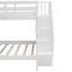 preview thumbnail 15 of 14, Stairway Design Full-over-Full Bunk Bed with Storage and Guard Rail for Bedroom,Dorm