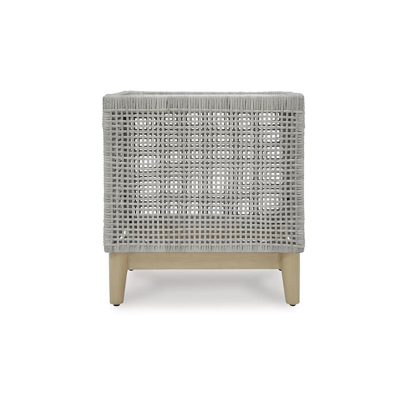 Signature Design by Ashley Seton Creek Gray Outdoor End Table - 21.63" W x 21.63" D x 23.25" H