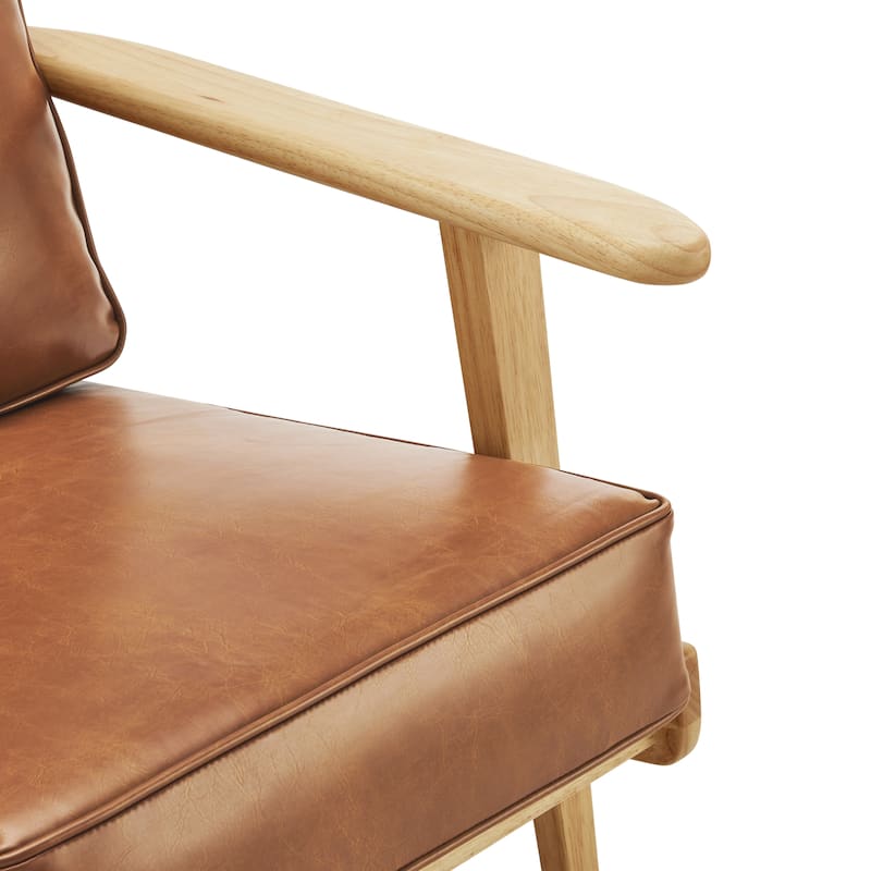 NPD Furniture Albert Solid Wood Frame Accent Chair