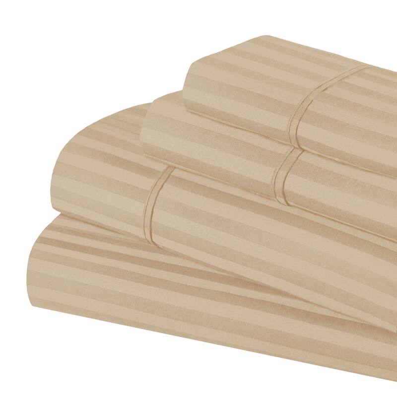 Superior Egyptian Cotton 600TC Striped Deep Pocket Sheet Set